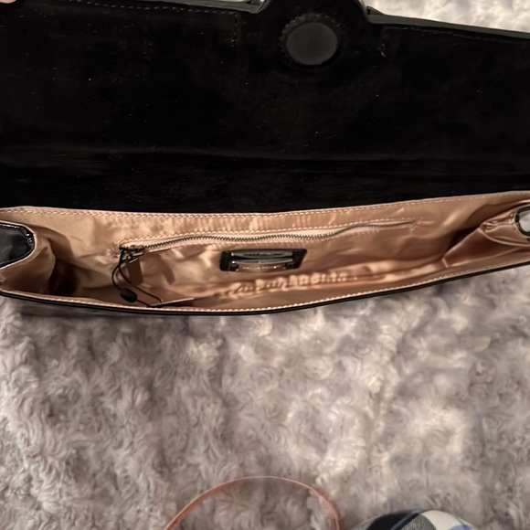 LK Bennett Black Patent Ballina Clutch NWT